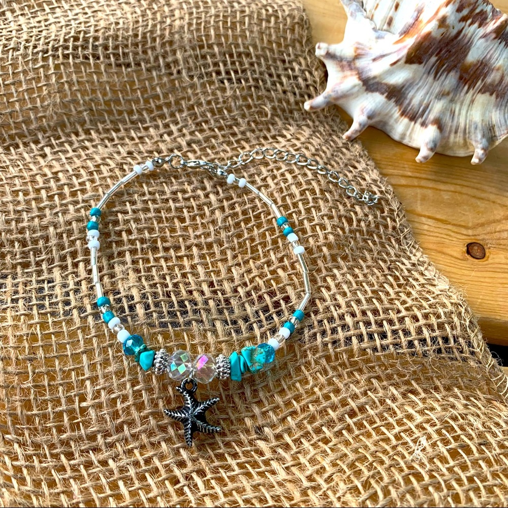 “Siesta Stars” Silver Star Anklet